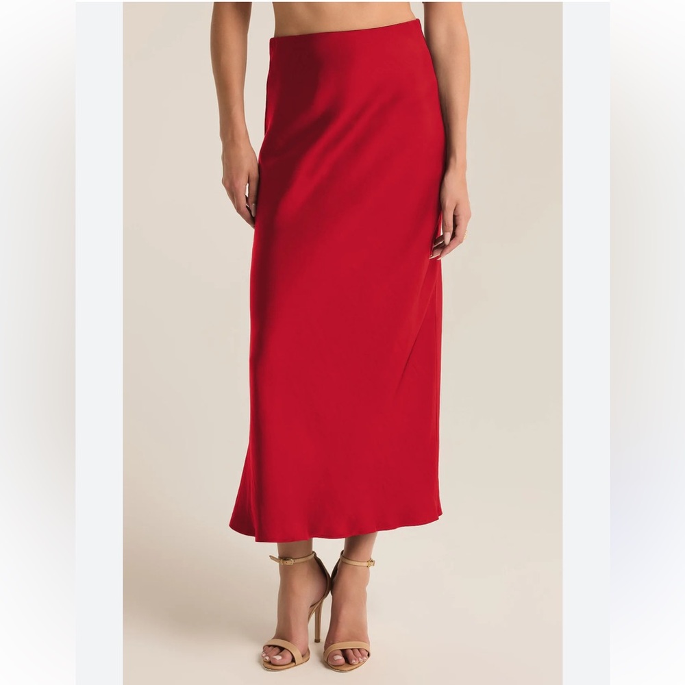 Z Supply Europa Luxe Sheen Midi Skirt